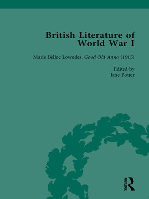cover image of British Literature of World War I, Volume 3